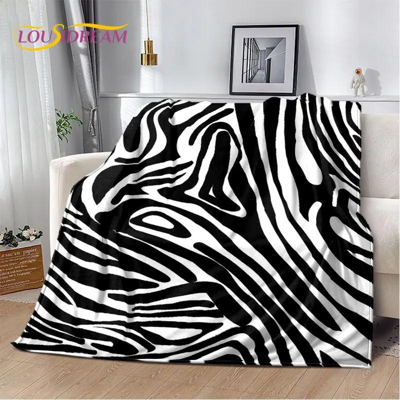 

D Colorful Zebra Pattern Soft Plush Throw Blanket for Living Room Bedroom Bed Sofa Picnic Office Cover Cozy Flannel 40x50in