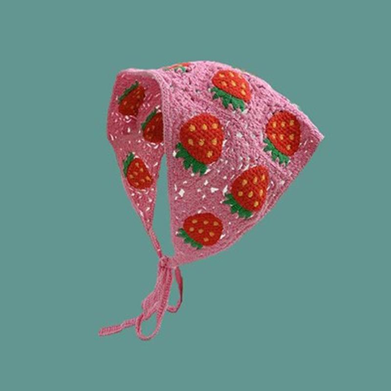 Süßes Niedliches Gestricktes Dreieck Stirnband Französischer Pastoralstil Stirnband Für Frauen Mädchen Kleine Blume Kopftuch Haaraccessoires