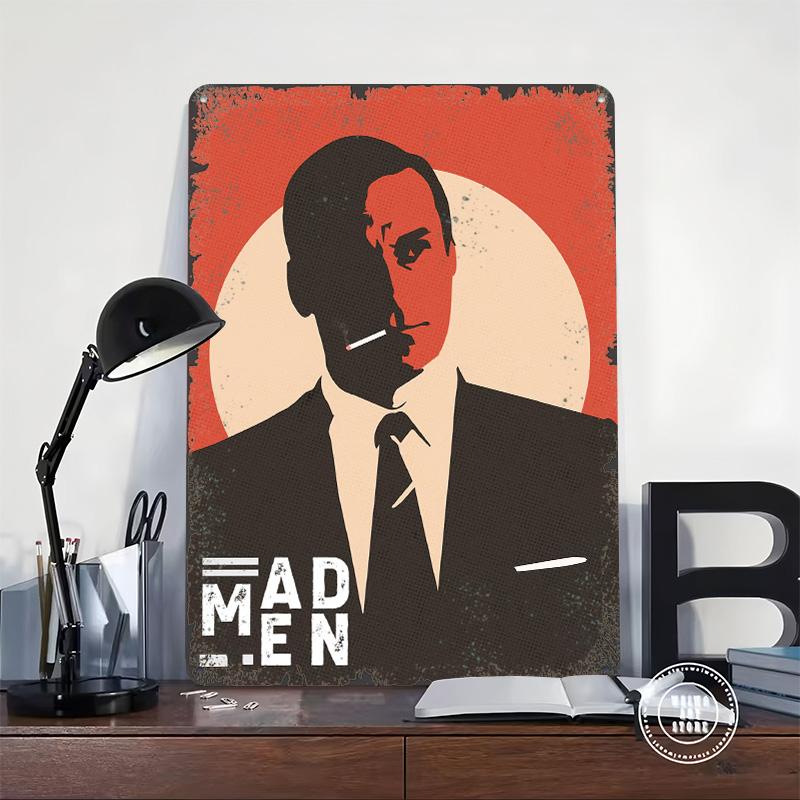 Poster di Don Draper Mad Men Arte da Parete Personalizzata Segnali Metallici Vintage Targhetta in Latta Retrò per Man Cave Decorazione Gamer Stanza Decorazione Scrivania