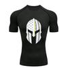 Spartan Helmet Pattern 2026 Men's Sports T-shirt Training Fitness Compression Short Sleeve Rashguard for Men