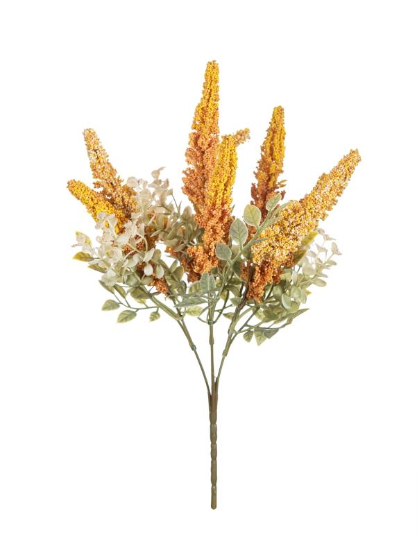 Шелковые Искусственные Цветы Букет Свадебная Гирлянда Декор Комнаты Дома Венок для Сада Свадебный Букет DIY Подарок Цветочный Аксессуар 1PC жёлтый