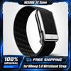 Para Pulseira Whoop 5.0PEAK/LIFE Banda Elástica Cinta Esportiva de Nylon MG com Estrutura Metálica em Forma de U Prata Brilhante Presentes para o Dia das Crianças