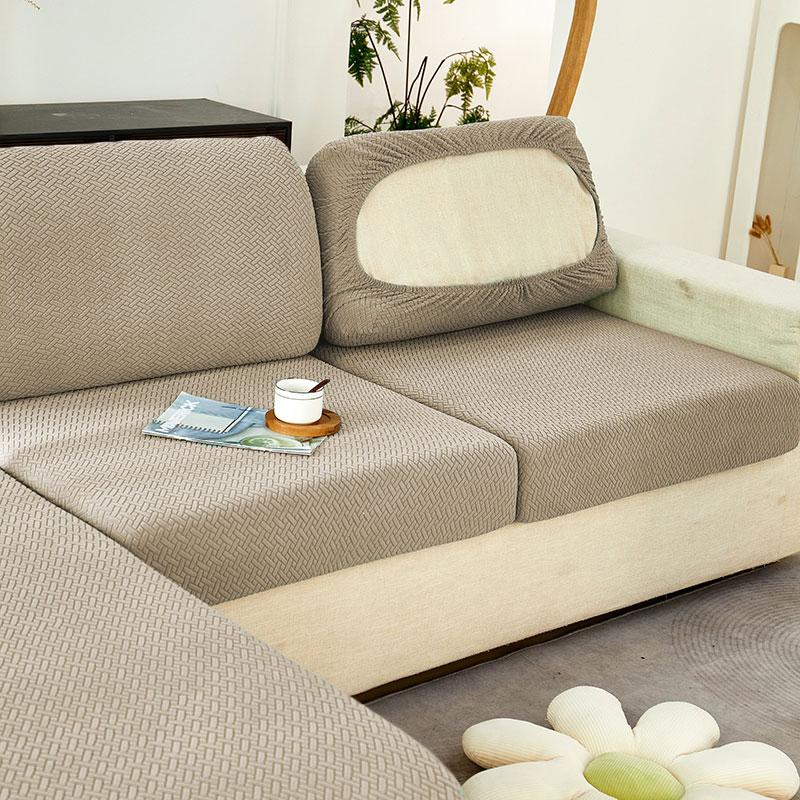 

Толстый жаккардовый чехол на подушку сиденья дивана, защита для мебели, эластичные чехлы для дивана для гостиной, съемный чехол на сиденье, для детей и домашних животных 1R (50-63cm) бежевый