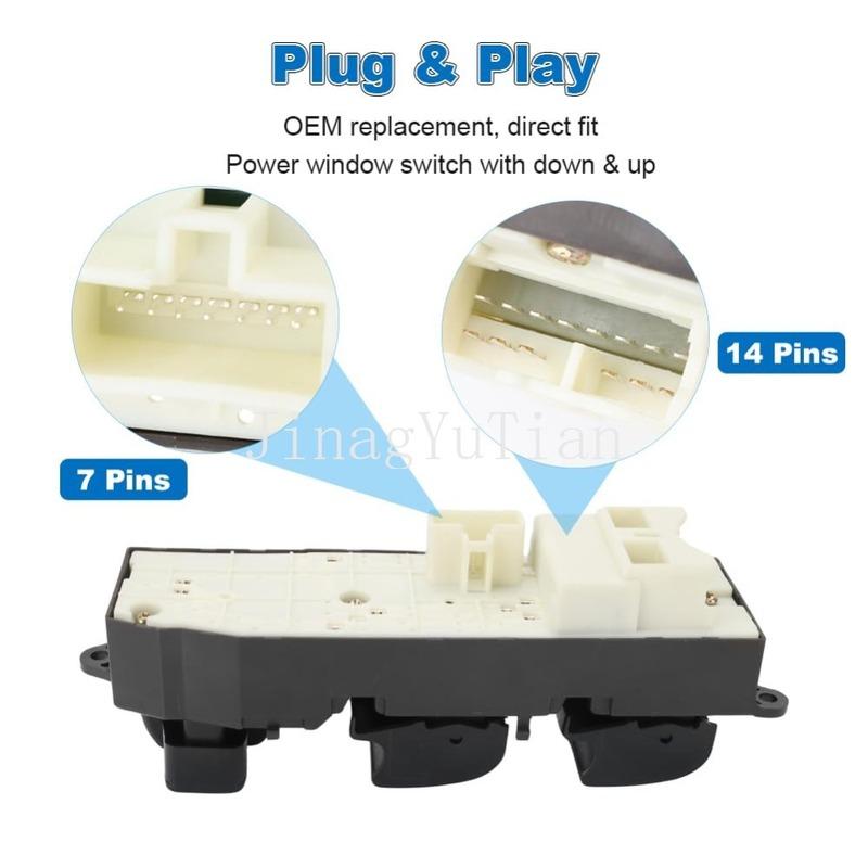 Electric Power Window Switch for Toyota Land Cruiser 4700 1998-2008 Front Left Glass Lifter Control Button Replace AUTO Parts