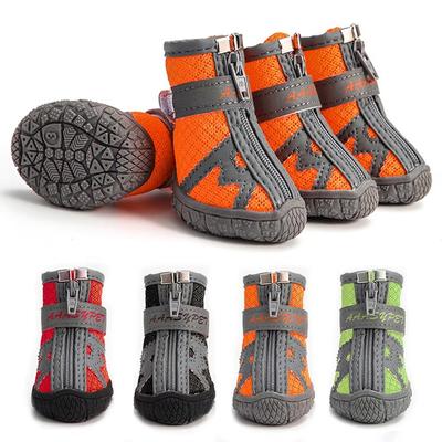 Küçük Köpekler İçin Nefes Alabilen File Köpek Ayakkabıları Yavru Köpekler İçin Kaymaz Kauçuk Tabanlı Köpek Botları Yürüyüş ve Doğa Yürüyüşü İçin Açık Hava Evcil Hayvan Ayakkabıları
