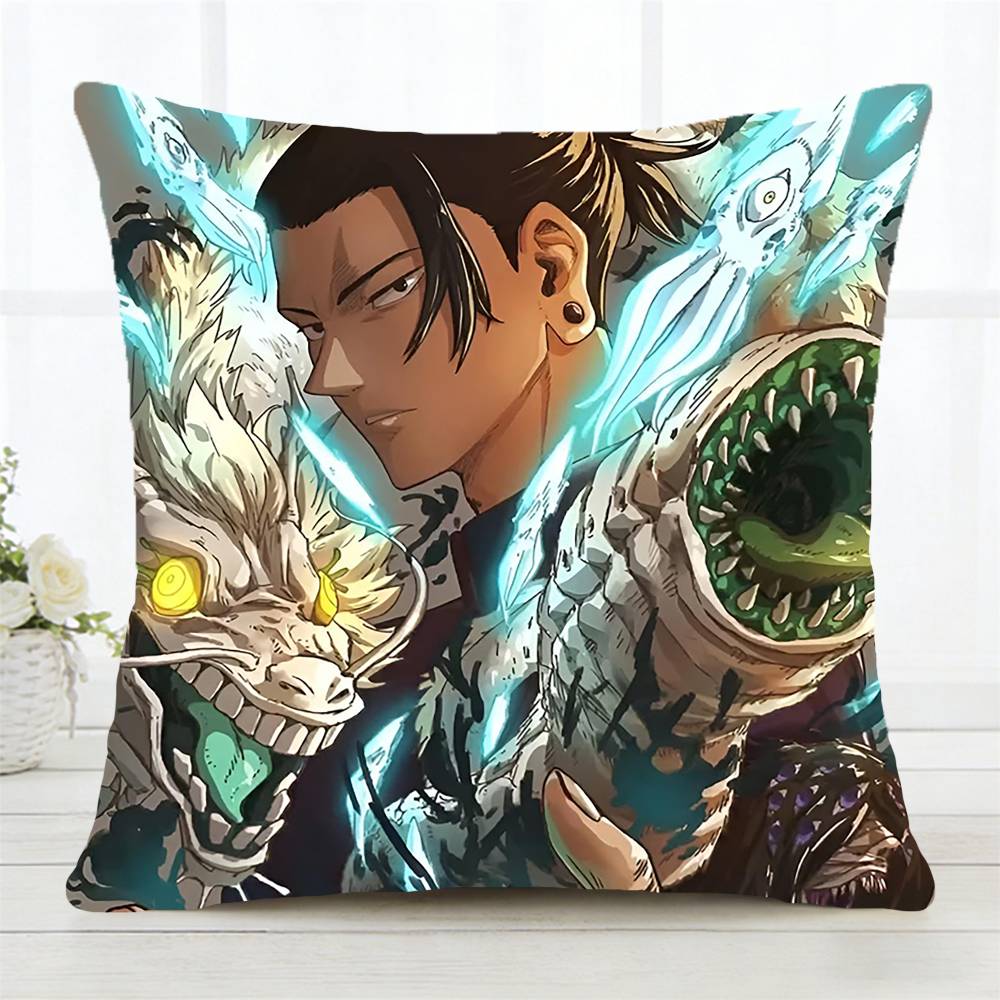 Anime JJujutsu Kaisen Pillow Case Fashion Square Pillowcase Bedroom Sofa Room Ins Decoration Leisure
