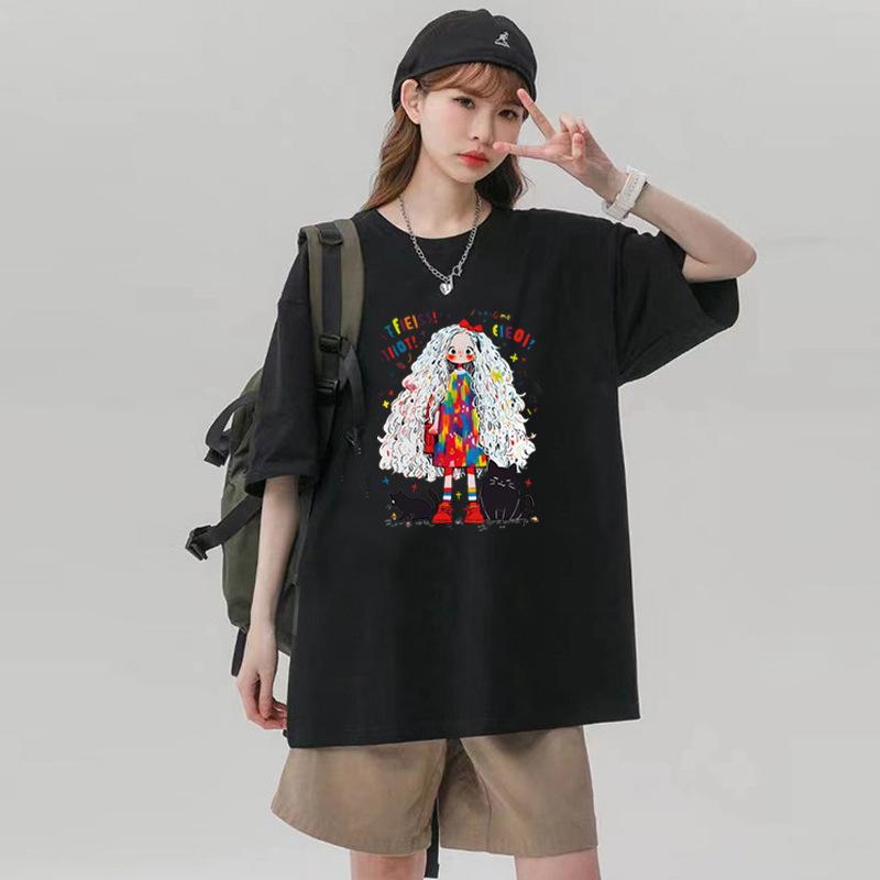 VEZFAA Damenmode Casual Sommer Frühling Kurzarm O-Ausschnitt Blusen & Hemden