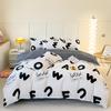 Pure Cotton Abraded Bedding Four-piece Set, Bed Sheet Quilt Cover, Dormitory Cotton Three-piece Set