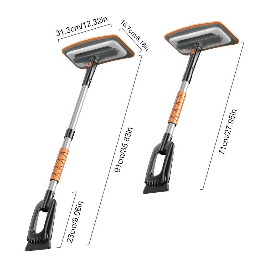 3-in-1 Car Snow Scraper 360° Rotation Front Windshield Ice Scraping Defrost Broom Anti-Slip for Car Windshield Window