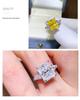Women's Fashionable 5 Carat Fancy Cut Colored Moissanite Rings