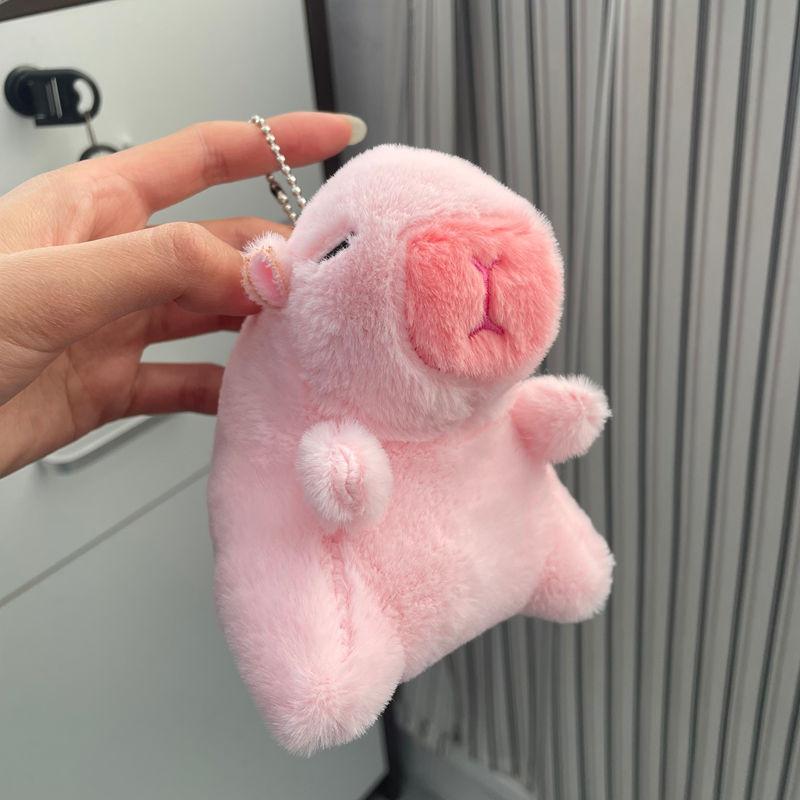 Capybara Plush Keychain Figure Water Otter Stuffed Animal Pp Cotton Child Gift