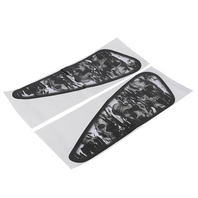 2pcs Motorcycle Decals 3D Colorful Inkjet Decorative Stickers Waterproof Dust Free