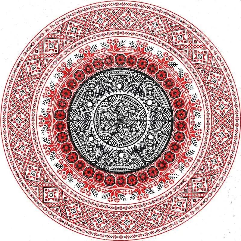 American Ethnic Bohemian Round Carpet Living Room Bedroom Decorate Coffee Table Rug Hanging Basket Computer Swivel Chair Mat