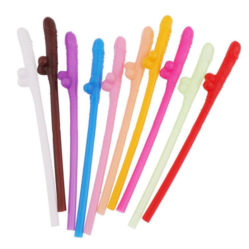 Hens Party Accessory Drink Plastic Willy Dick Dicky Straws Novelty Nude Straw