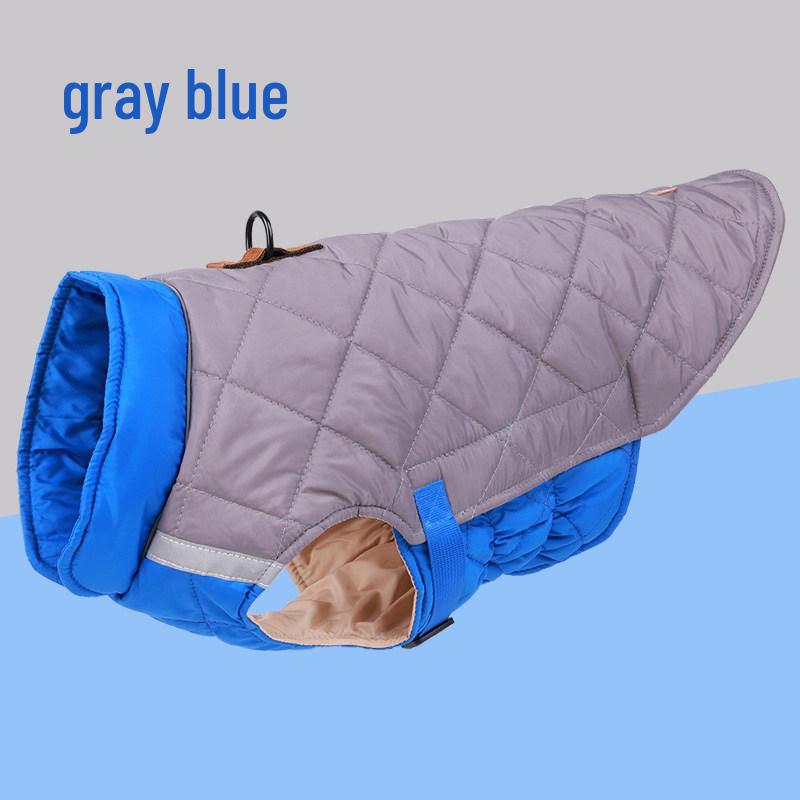 Autumn/Winter Warm Dog Coat with Leash Buckle - Fits Medium/Large Dogs: Shiba Inu, Border Collie, Corgi