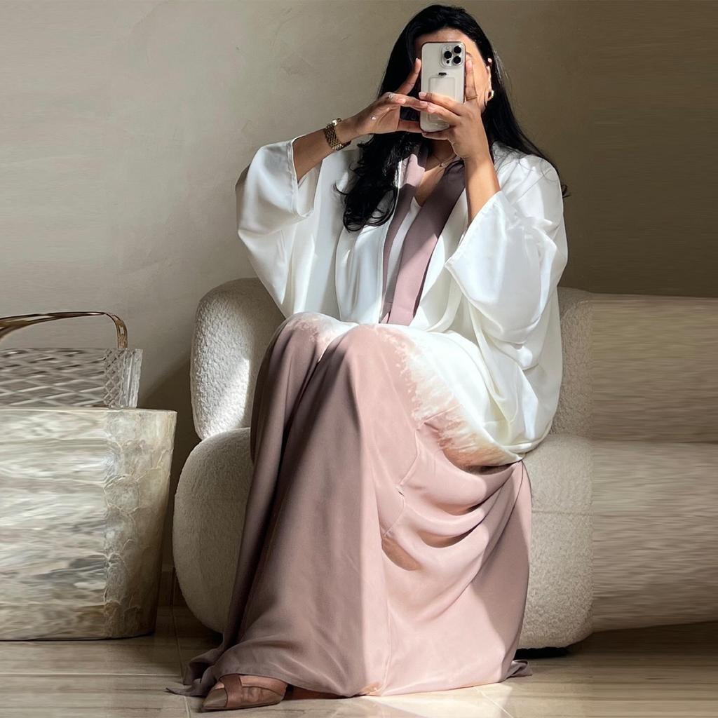MQ100 Tie-dye Abaya Cloak: Summer European & American Trend Cardigan Dress