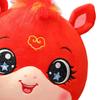 Horse Plush Doll with Blessing Banner Year of The Horse Symbol Traditional Craftsmanship Plush Doll Bedside Car Decoration