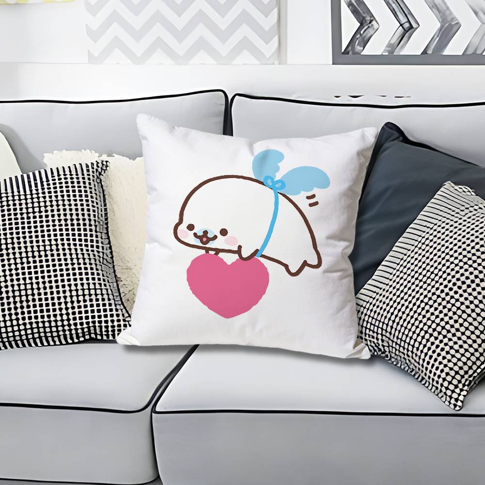 Cute MMamegoma Seal Various Sizes Square Pillow Case For Car Home Bedchamber Decor Custom Valentine gift