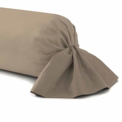 Bolster Cover - HIGH QUALITY - 100% Cotton - 45x135 Cm - LIGHT TAUPE - Machine Washable
