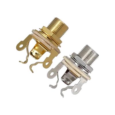 Mono Jacks Sockets Single Channel Guitar Plug Mono Instrument Jacks Brass Texture Suitable for Guitars and Basses