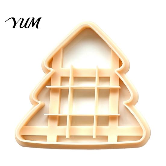Easy to Demould Cookie Molds Christmas TicTacToe Cutter, Snowman Tree Shaped Mold for Holiday Fun Baking Kids Baking, DIY Biscuit Stamp Party, Festive