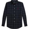 Polo Logo Embroidered Cotton Plaid Long Sleeve Shirt Kids Shirts 323979324-001
