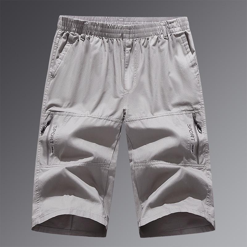 

Мужские повседневные шорты свободного кроя из хлопка с множеством карманов L (Weight 90-110 jin)