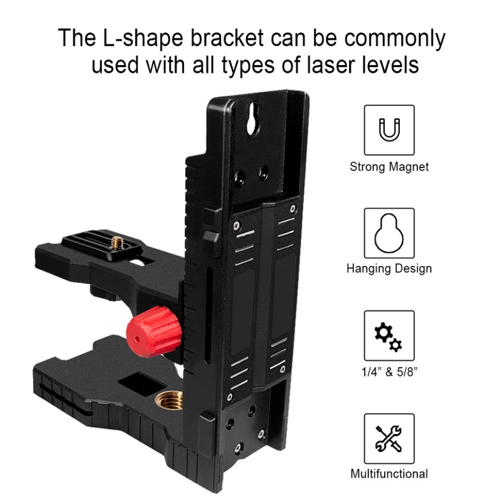 Base L-bracket Laser Level Bracket Wall Mounted Holder Laser Level Adapter Leveling Support Hanger