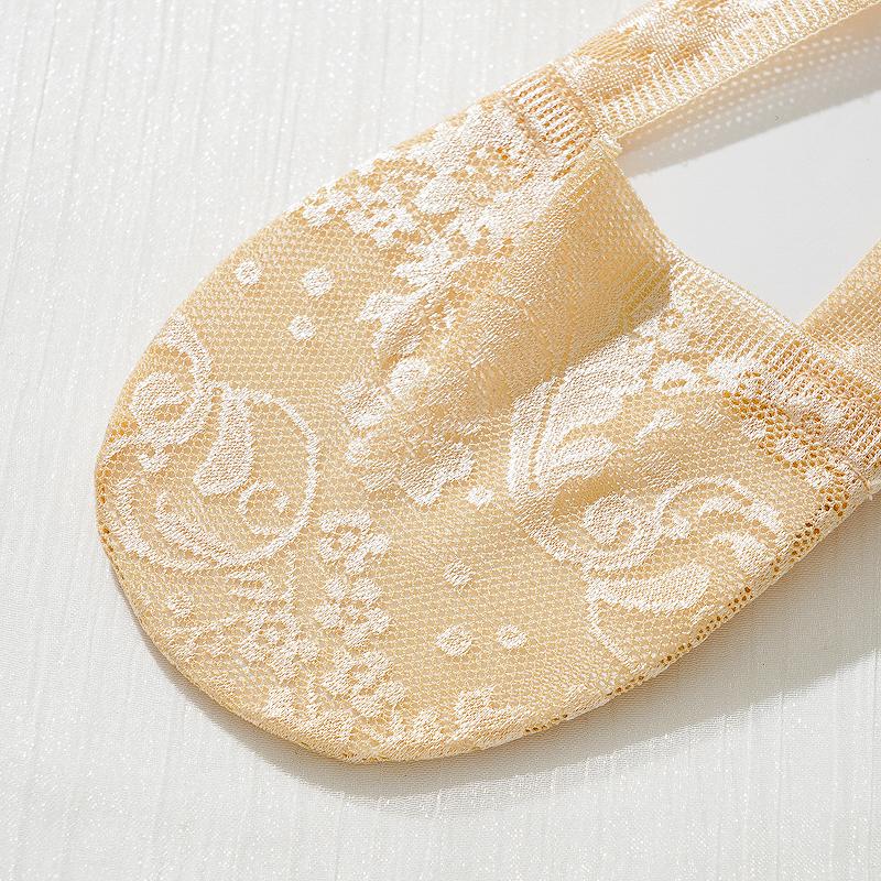 5 Pairs Women Sexy Lace Floral Socks Female Invisible Socks Boat Socks