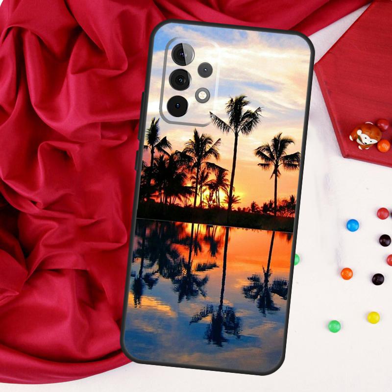 sunset palm trees For Samsung Galaxy A15 A55 A53 A33 A35 A22 A32 A52 A54 A34 A14 A56 A36 A26 A16 A05 A06 Case