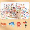 Children Diy Sticker Book Bubble Scene Sticker Jelly Paste Toy Kids Portable Reusable Quiet Busy Paste A Book