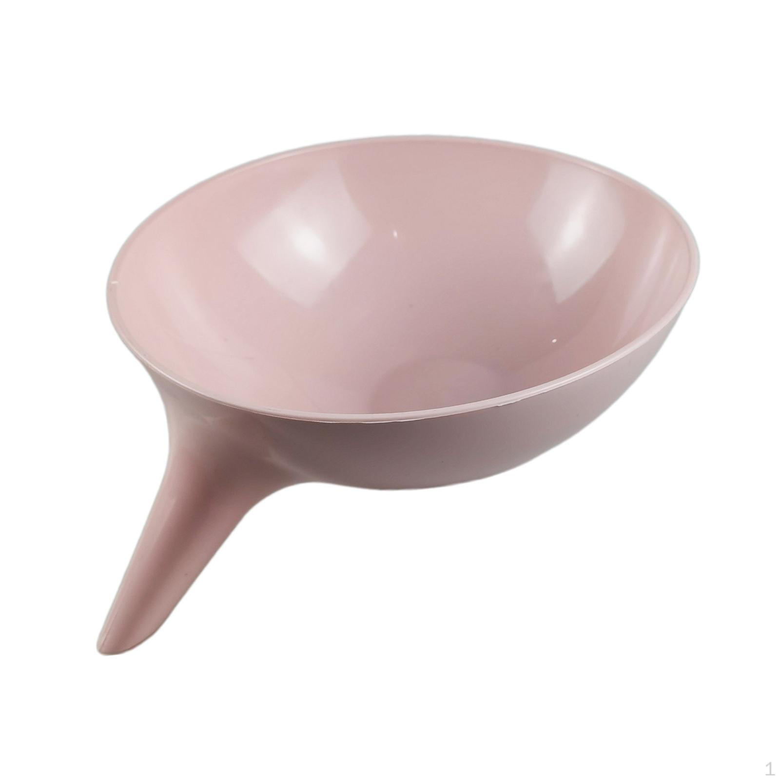 

Drain Bowl with Funnel Heat Resistant Spaghetti Pasta Soaking Sink Basket Multifunction рожевий