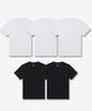 [Forever 21] 5PACK Unisex Cotton 30s Regular Fit Short Sleeve T-shirt Black+White [Shipped from Korea] 100% Authentic