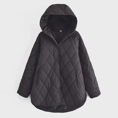2021 Autumn Loose Cotton Hooded Coat for Women - European & American Style by ZAURA