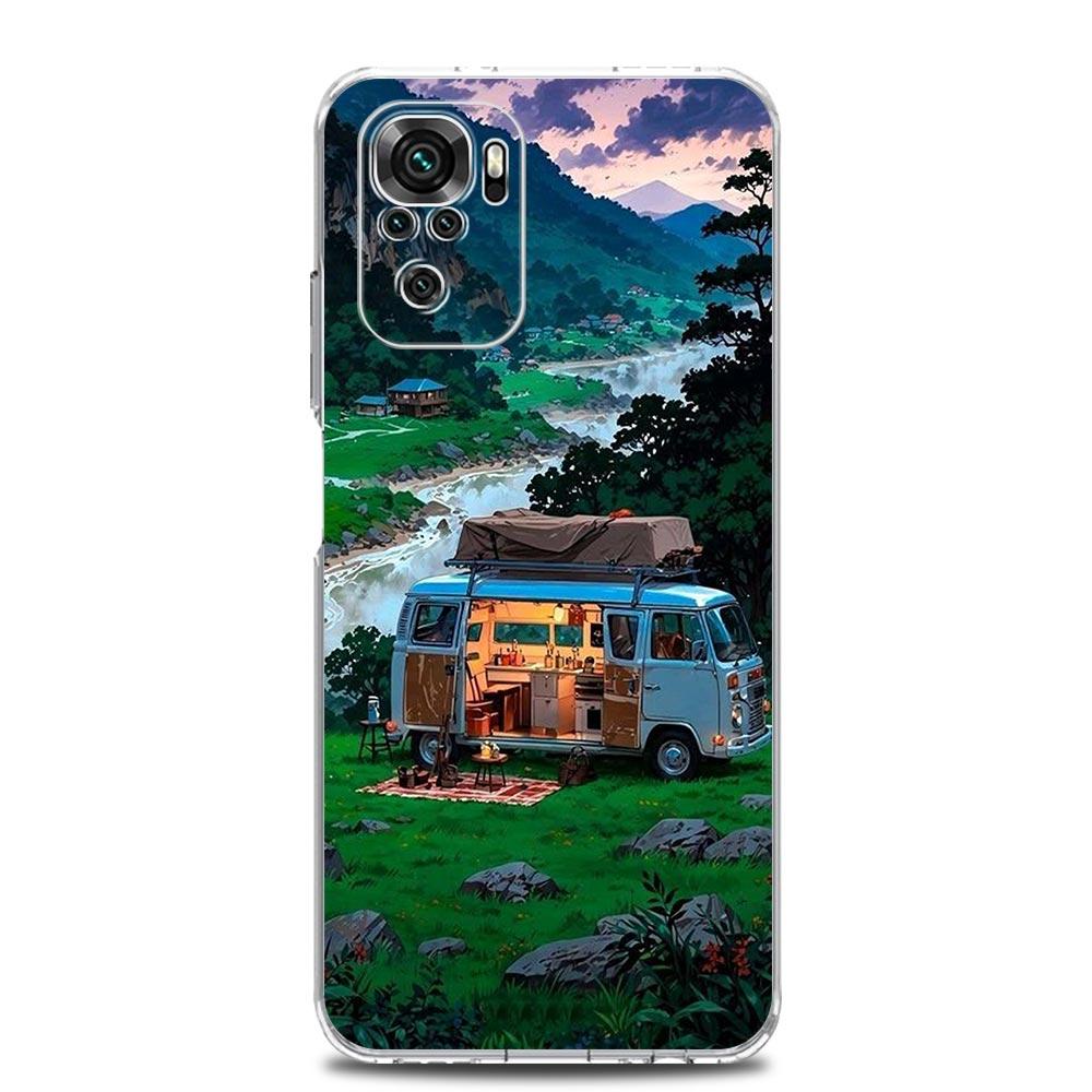 Phone Case For Xiaomi Redmi Note 15 14 13 12 4G 10 11 Pro Plus 5G 14C 13C 12C 10C TPU Cover Combi Van Car Outdoor Camping