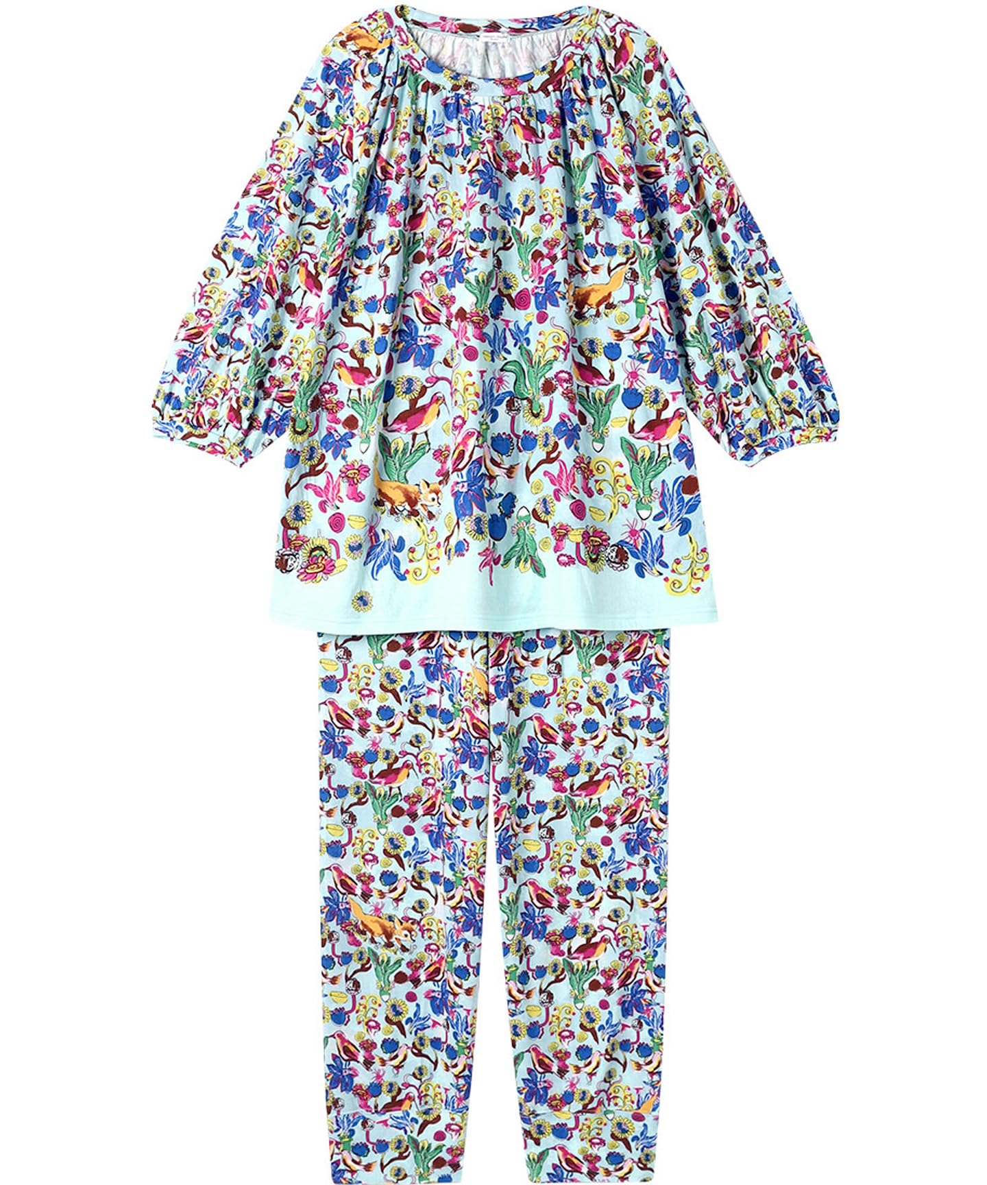 

Relax Tsumori Chisato Длинный Длинный Хлопок UDX535 Tsumori Chisato SLEEP SX [Wacoal & Sleep] Пижама, Рукава 8/10, Рукава, Брюки, 100% (Основной корпус)