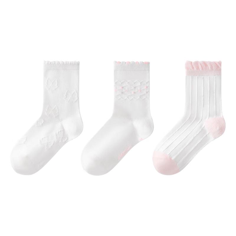 

YEEHOO 7A Antibacterial Anti-Pilling Girls Mid-Calf Socks S