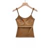 Cotton Anti Glare Camisole Base Vest with Chest Cushion Integrated Underwear Gather Together, Hold Up, and Pat the Chest Female