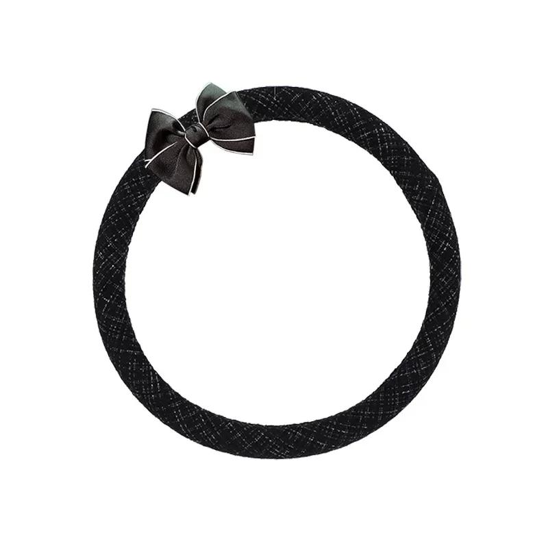 1PC Car steering wheel cover four seasons universal cartoon lady cute sweat absorption non-slip summer car handle cover