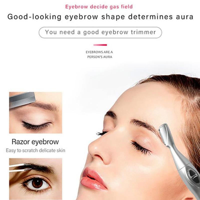 1Set Elektrischer Augenbrauen-Trimmer Männer und Frauen Augenbrauen-Haarschneider Haarentfernungswerkzeug Anfänger Beauty Tool HMM