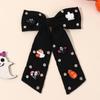 Halloween Bow Hair Clips Cartoon Ghost Bat Hairpins Pumpkin Rhinestone Barrette Girls Children Gothic Headdress Hair Accessories
