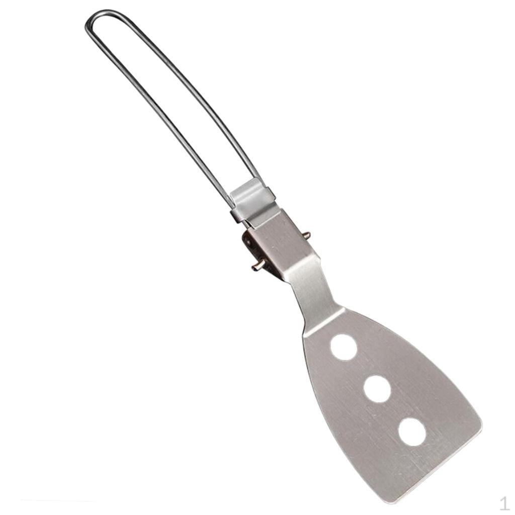 Folding Ladle Slotted Spoon Steel Soup Colander Spoon, Kitchen Outdoor Cooking Utensils Travel