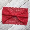 Sport Soft Solid Color Headband Bow Wide Yoga Elastic Headwear Non-Slip Athletic Lace Trim Headband Women