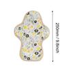Washable Cloth Menstrual Pad Fanshaped Wing Reusable Sanitary Napkin Panty Liner White 250mm