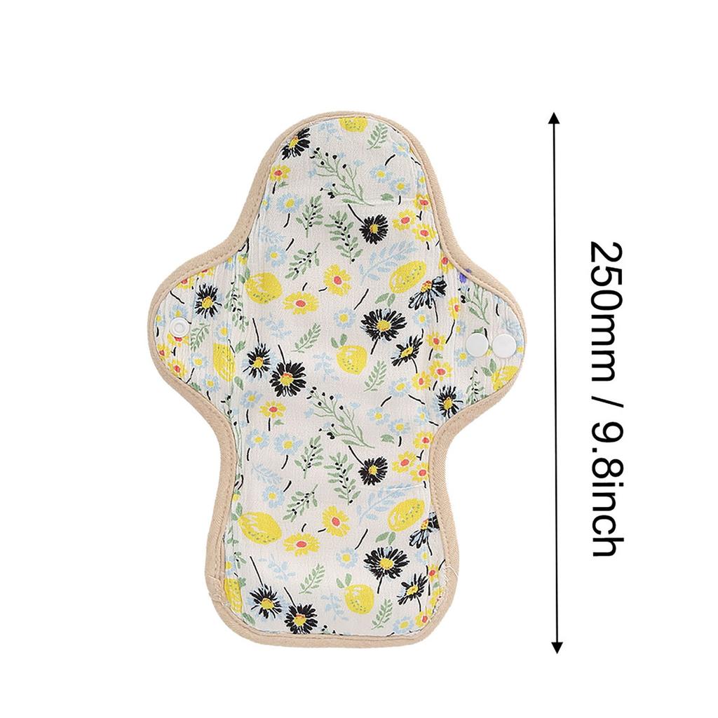 Washable Cloth Menstrual Pad Fanshaped Wing Reusable Sanitary Napkin Panty Liner White 250mm