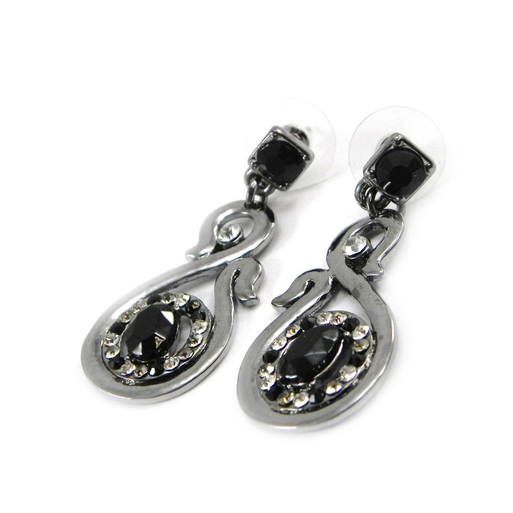 NOA [I1512] - Black 'Sissi' Designer Earrings