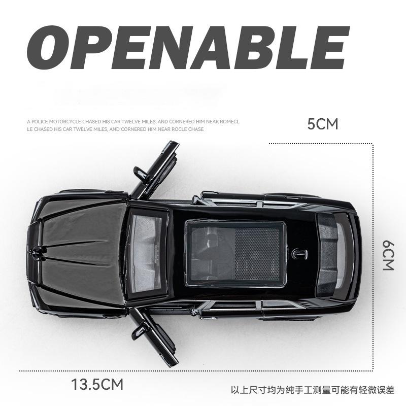 1/36 Rolls Royce Cullinan Alloy Car Model Simulation Diecast Metal Toy Vehicles Model Sound and Light Collection Children Gift