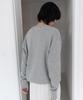 Leuba All-Day Cotton V-Neck Knit - Melange Gray