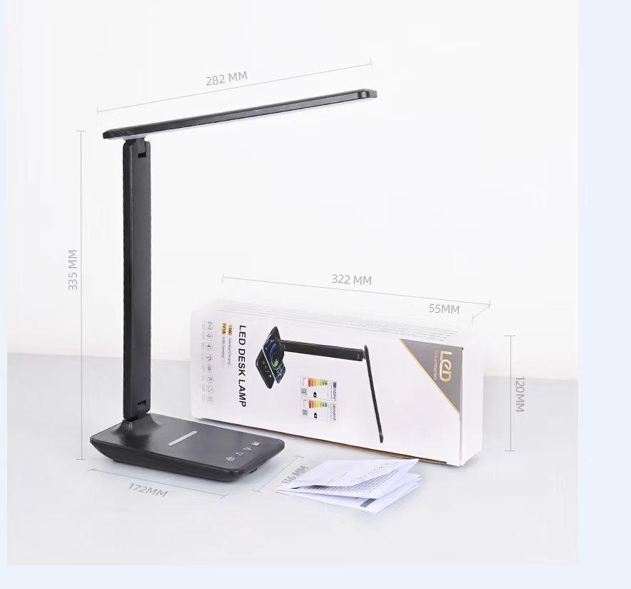 New Multifunctional Modern Smart Usb Wireless Charging Desk Lamp Portable Adjustable Foldable Office Table Reading Led Table