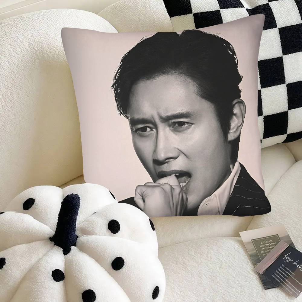 Actor Lee Byung Hun Pillow Case Fashion Square Pillowcase Bedroom Sofa Room Ins Decoration Leisure